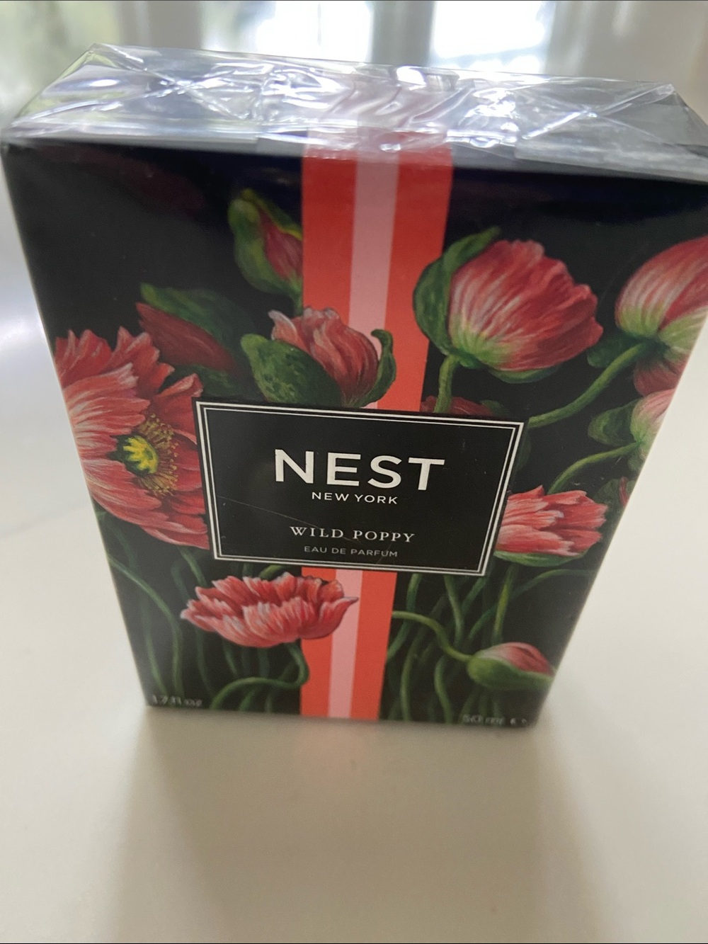 NEST Fragrances Wild Poppy Eau de Parfum - Black with Pink & Green Floral Design